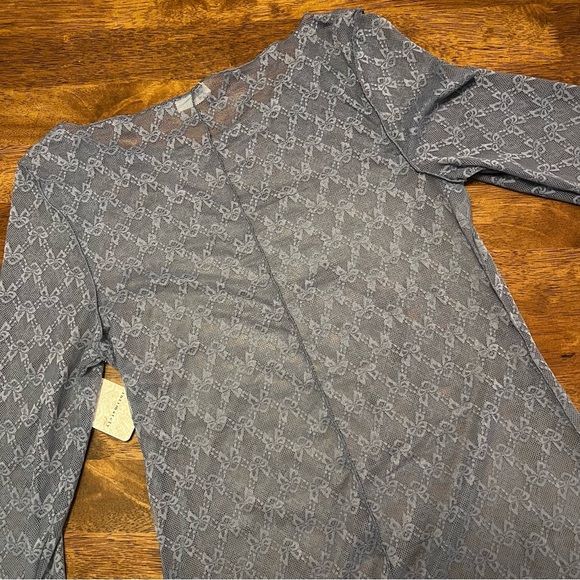 NWT FREE PEOPLE From Me To You Long Sleeve / Dusty Blue Grey Size Small - Picture 10 of 13